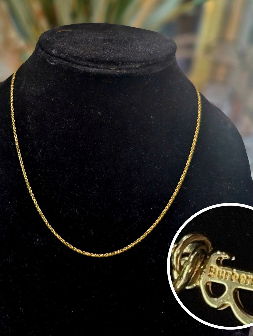 Burberry Vintage Gold Plated Chain